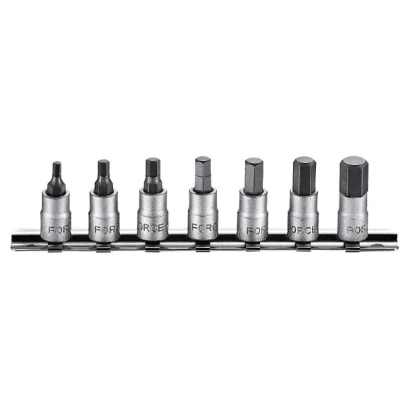 7PC 1/4"DR. HEX SOCKET BIT SET 1/8"-3/8" (32MML)