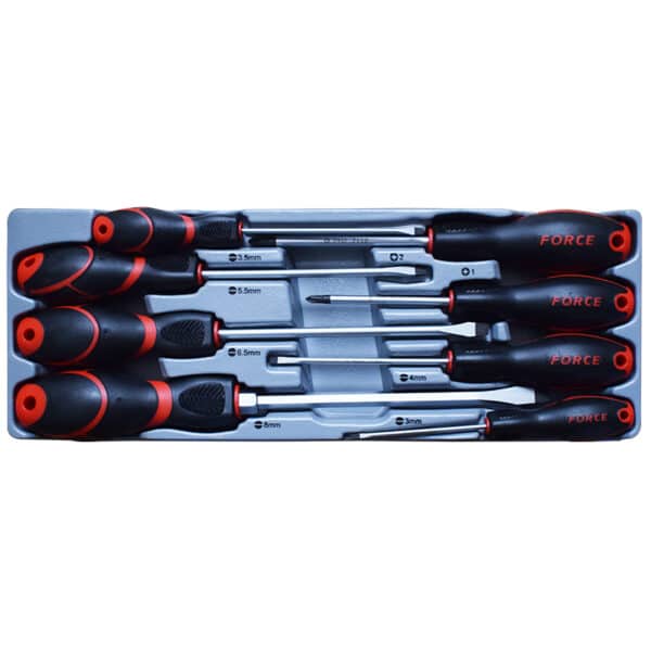 8PC SCREWDRIVER SET SLOTTED & PHILIPS (+/-)
