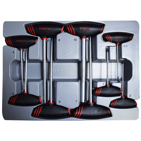 9PC T-HANDLE HEX BALL POINT KEY SET 2-10MM