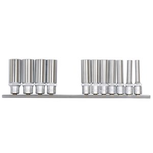 11PC 1/4″DR. FLANK DEEP SOCKET SET 12PT 4-14MM (50MML)