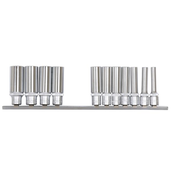 11PC 1/4"DR. FLANK DEEP SOCKET SET 12PT 4-14MM (50MML)