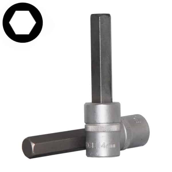 1/2"DR. HEX SOCKET BIT 14MM 100MML