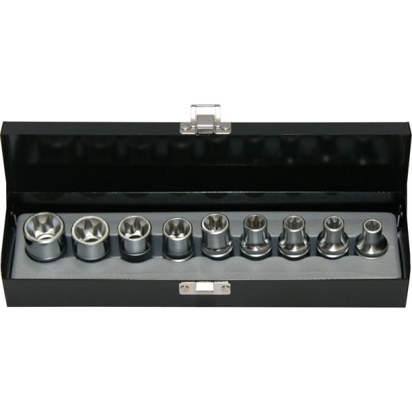 9PC 1/2"DR. STAR SOCKET SET (E10-E24)