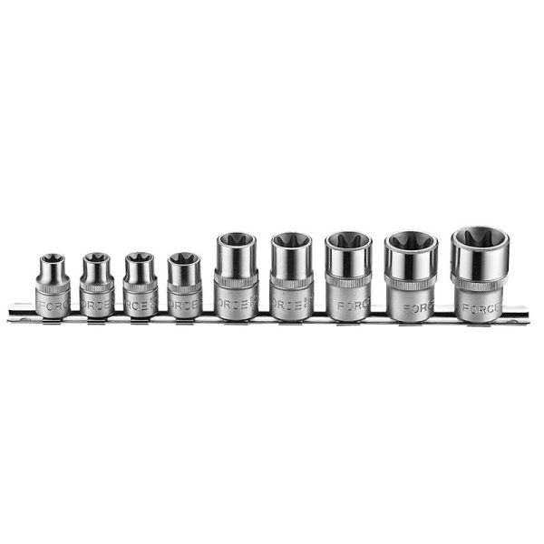9PC STAR SOCKET SET (3/8"DR.E10-E14) (1/2"DR.E16-E24)