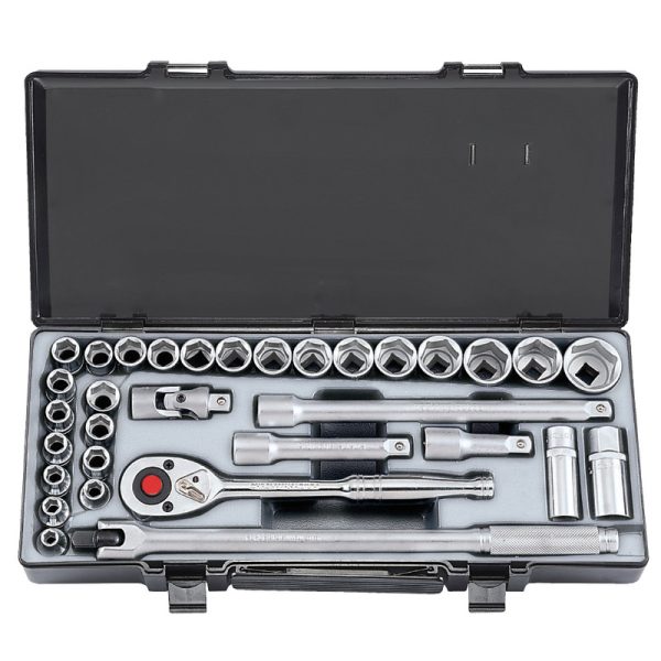 32PC 1/2"DR. 6PT SOCKET COMBINATION SET (8-32MM)