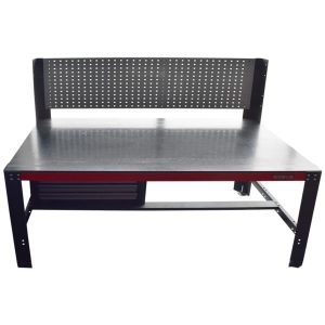 H/D WORKBENCH W/DRAWERS & FIBERBOARD