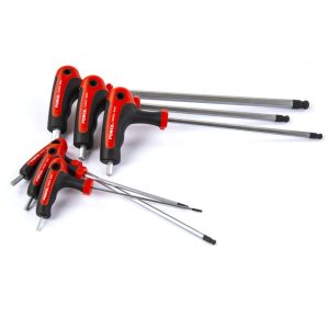 6PC HEX BALL POINT T-HANDLE GRIP KEY SET