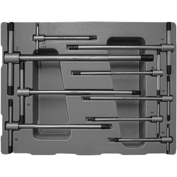 9PC 3-WAY T-SHAPED HEX KEY 2-10MM