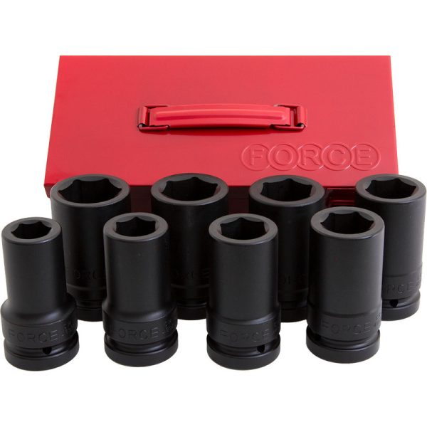 8PC 1"DR. 6PT. DEEP IMPACT SOCKET SET 24-41MM (100MML)