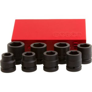 8PC 1″DR. 6PT. FLANK IMPACT SOCKET SET 15/16″-1-5/8″