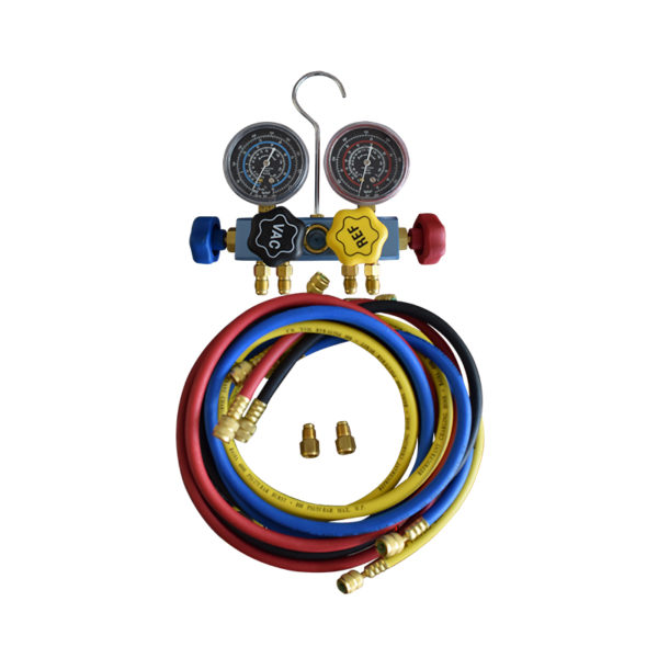 Aluminum 4-way R410 Auto A/C Manifold 80mm