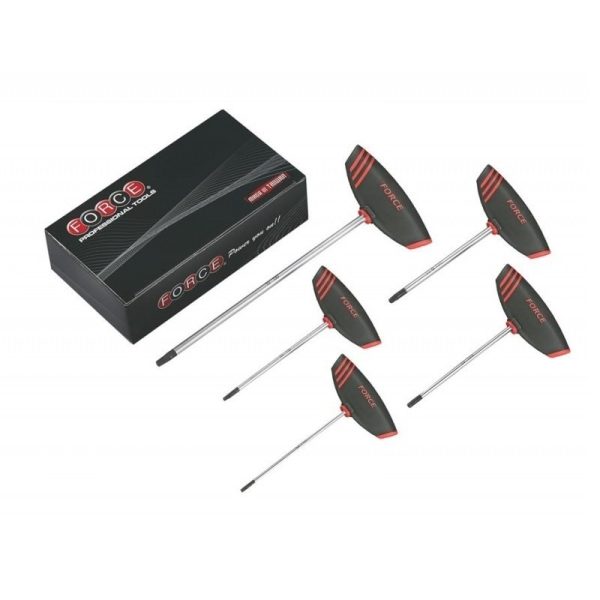 5PC T-HANDLE STAR KEY SET T10-T30