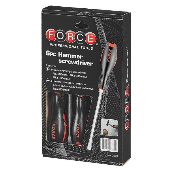 6PC HAMMER SCREWDRIVER SET