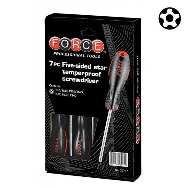 7PC FIVE-SIDED STAR TAMPERPROOF SCREWDRIVER SET TS10-TS40