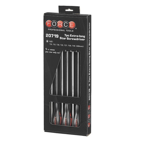 7PC STAR SCREWDRIVER T10-T40 300MML