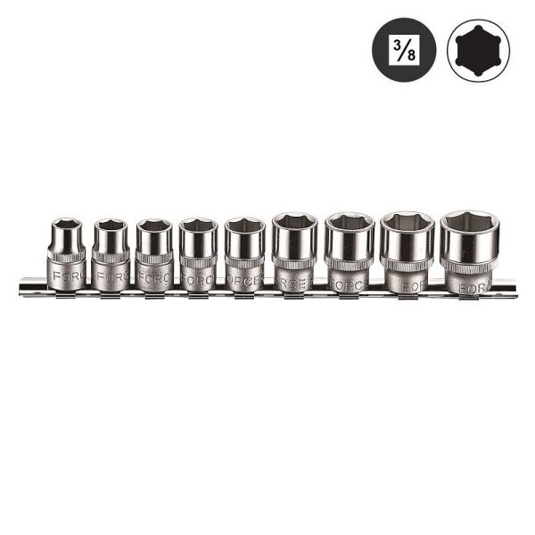 9PCS 3/8"DR SOCKET SET 3/8"-15/16" 6PT.