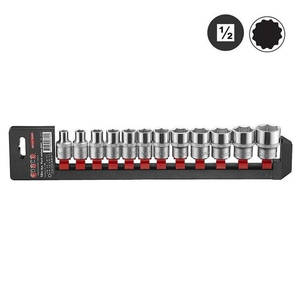 12PC 1/2"DR. 12PT. SOCKET SET (5/16"-1")