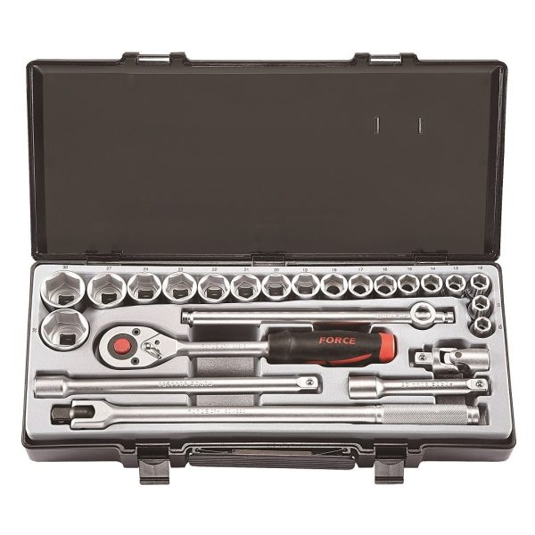 24PC 1/2"DR. 12PT SOCKET COMBINATION SET (5/16"-1-1/4")