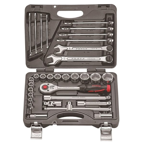 32PC 1/2"DR. 6PT FLANK SOCKET & WRENCH COMBINATION SET (1/4"-13/16")