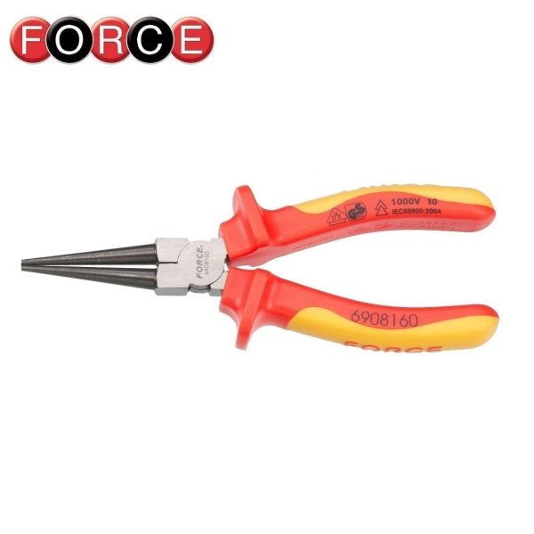 INSULATED LONG ROUND NOSE PLIERS 160-6"