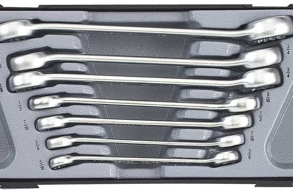 7PC FLARE NUT WRENCH SET (5/16"X3/8"-3/4"X7/8")