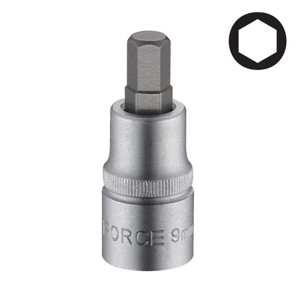 FORCE 1/2"DR. HEX SOCKET BIT 11MM 55MML