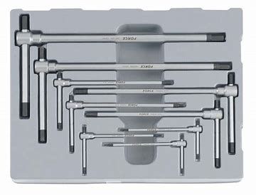 9PC ADJUSTABLE 3-WAY T-SHAPED HEX KEY SET 2-12MM