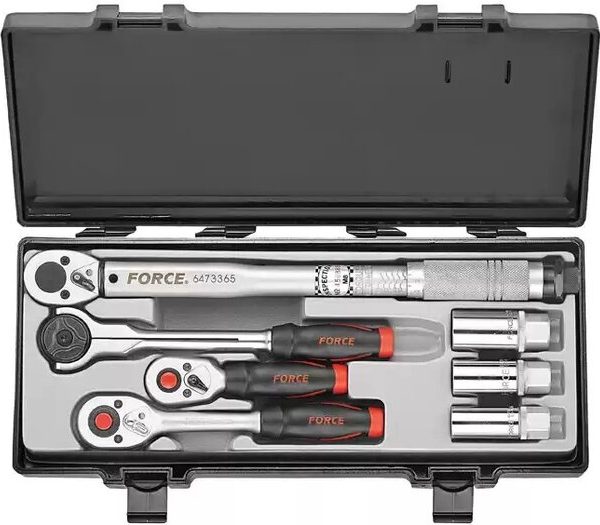 FORCE 7PC 3/8"DR. RATCHET HANDLE SET