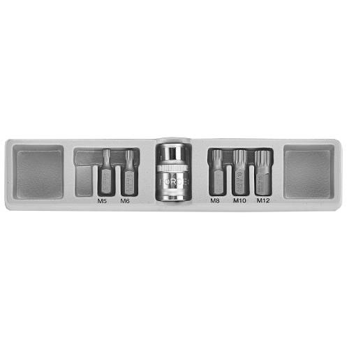 FORCE 6PC 10MM SPLINE BIT SET 1/2"DR M5-M12