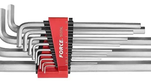 FORCE 13PC EXTRA LONG HEX KEY SET (SAE) 1/16"-3/4"