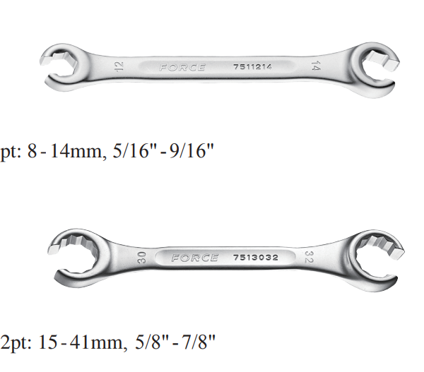 FLARE NUT WRENCH 14X15MM 178MML