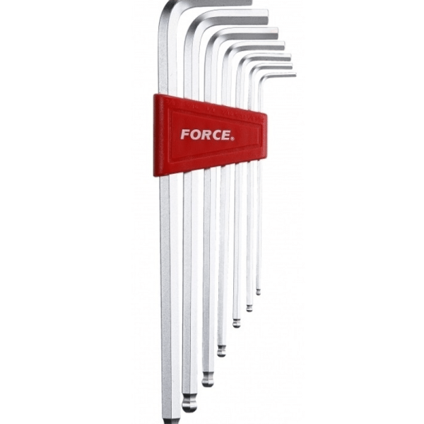 FORCE 7PC EXTRA LONG HEX BALL POINT KEY SET 2.5-10MM