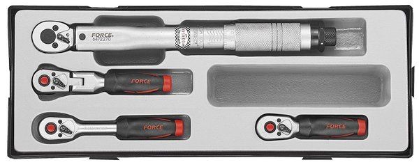 FORCE 4PCS 1/4"DR RATCHET HANDLE SET