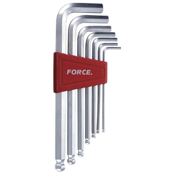 FORCE 7PC LONG HEX BALL POINT KEY SET 2.5-10MM